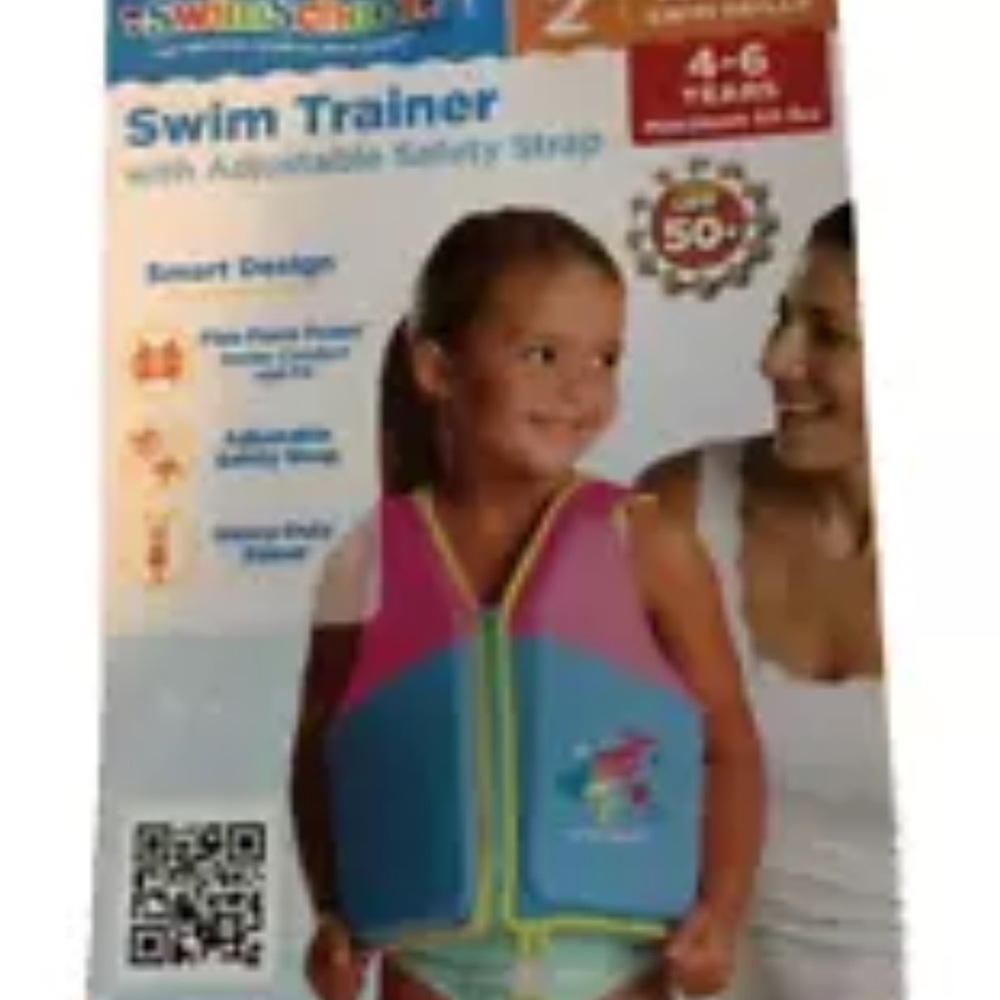 Swim School Trainer Life Vest Level 2 Age
2-4 UPF 50 Max 33 lb. Preloved
